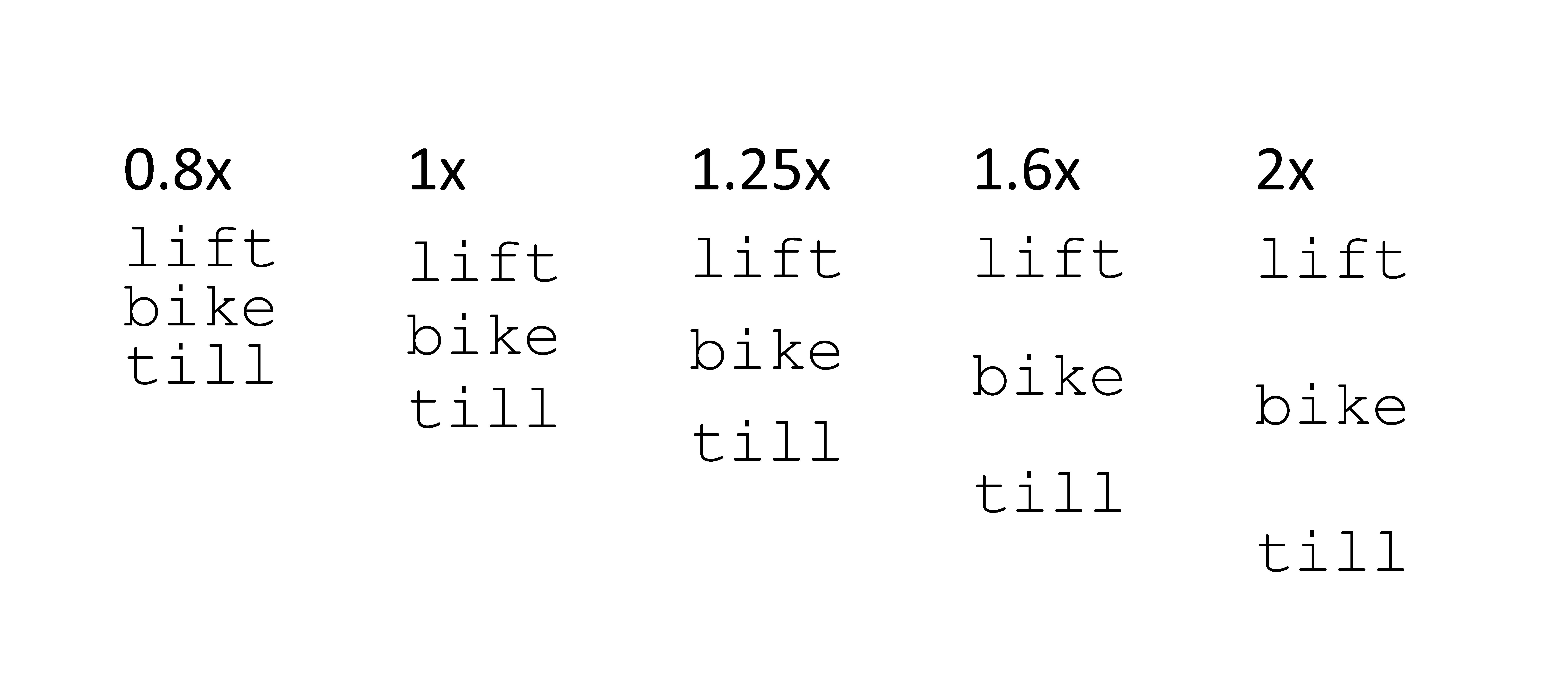 Different line space